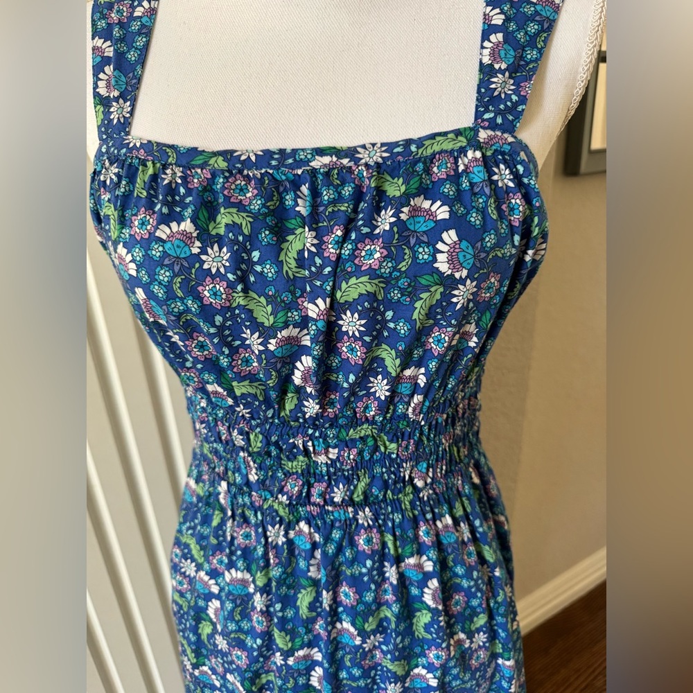 LOFT Blue Strap floral Sundress Midi/ Maxi - Picture 2 of 8